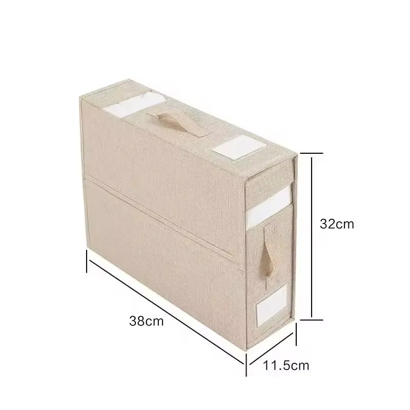 Foldable Closet Storage Bins Air and Dust Resistant Folding Bed Linen Organizer Window Clothes and Sheets Storage Box