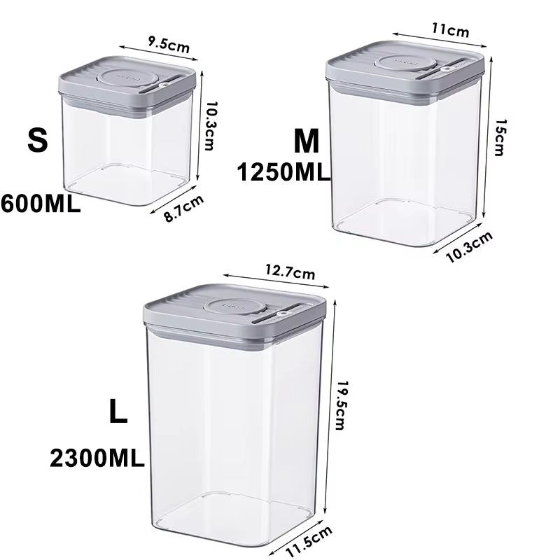 Airtight Pop Food Containers Bpa-Free Stackable Air Tight Pantry Storage Containers Ideal for Storage Cereal Snack Flour Sugar