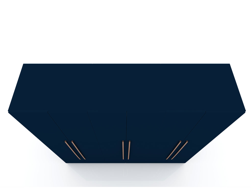 Torino Modern Freestanding Wardrobe - Midnight Blue