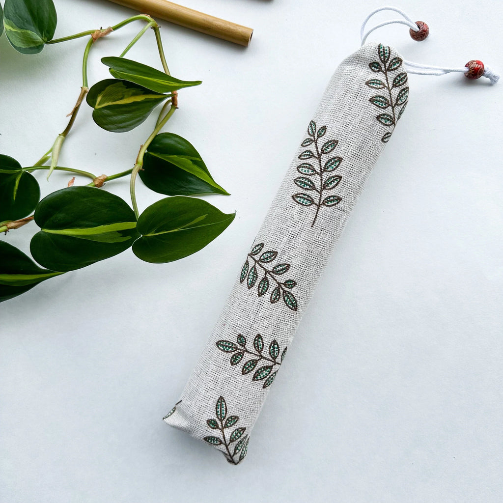 10 Reusable Natural Bamboo Drinking Straw - Zero Waste Biodegradable Straws - Eco Friendly Hemp Cleaning Brush & Sustainable Cotton Bag-1