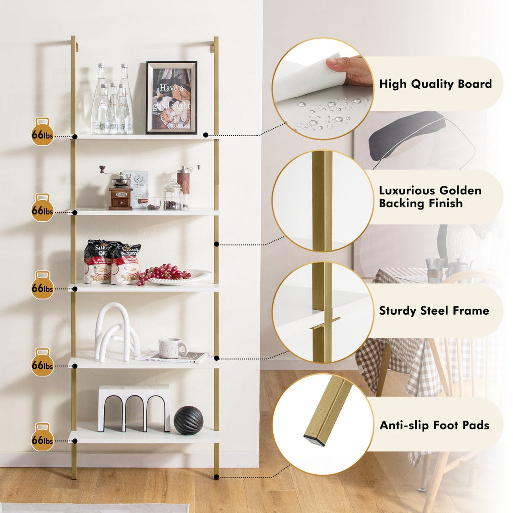 NNECW Wall Mounted Display Rack Bookshelf for Office-4