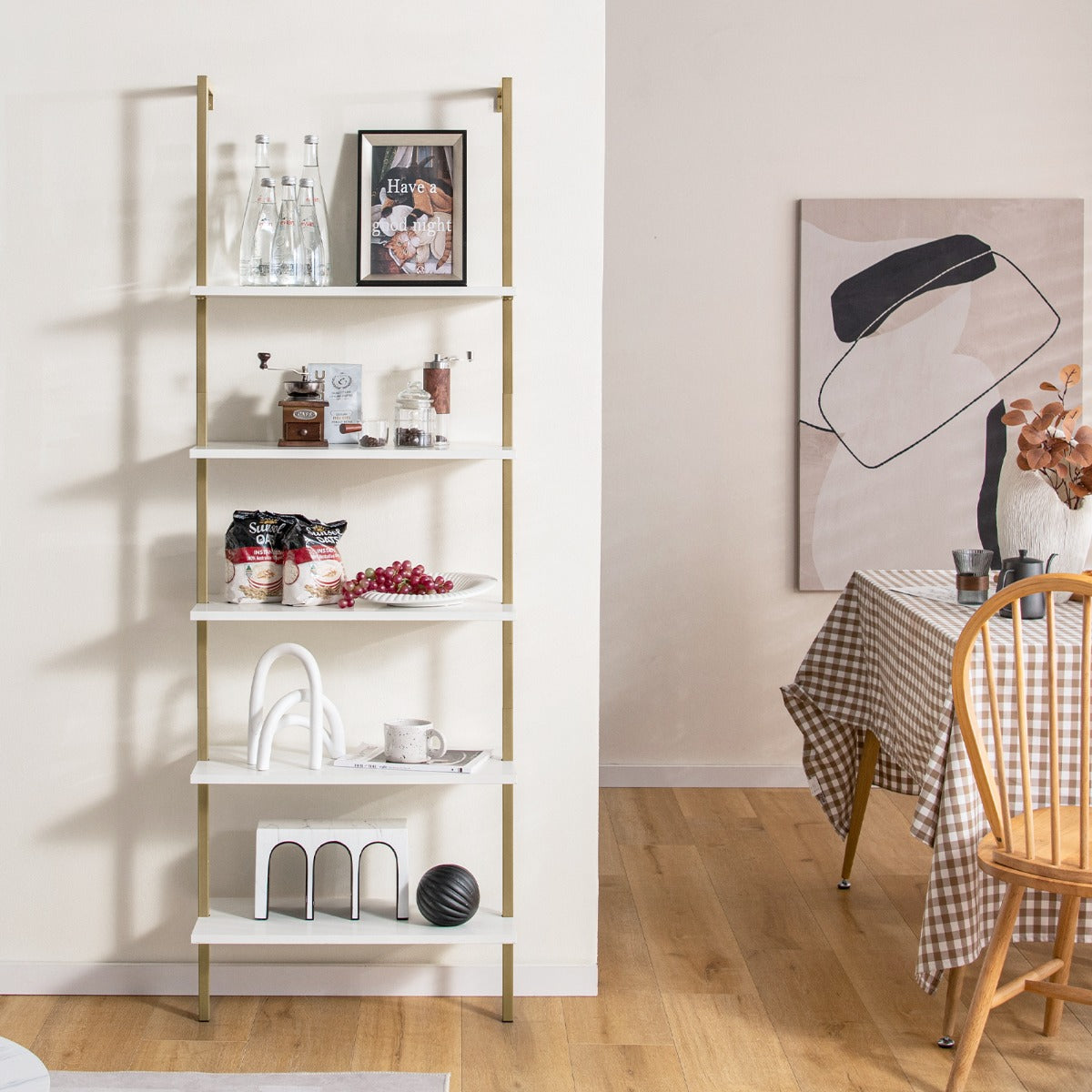 NNECW Wall Mounted Display Rack Bookshelf for Office-0