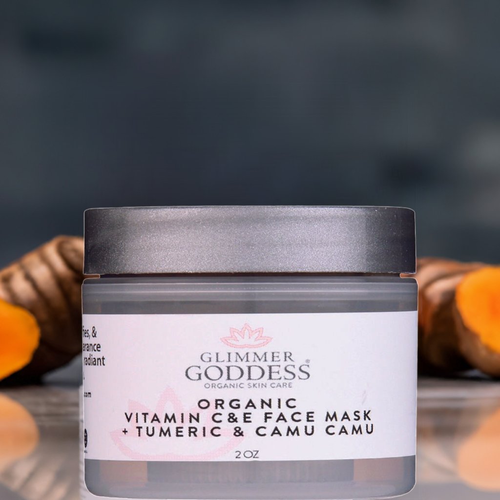 Organic Glow Up Tumeric Vitamin C & E Brightening Face Mask - 2 oz.-1